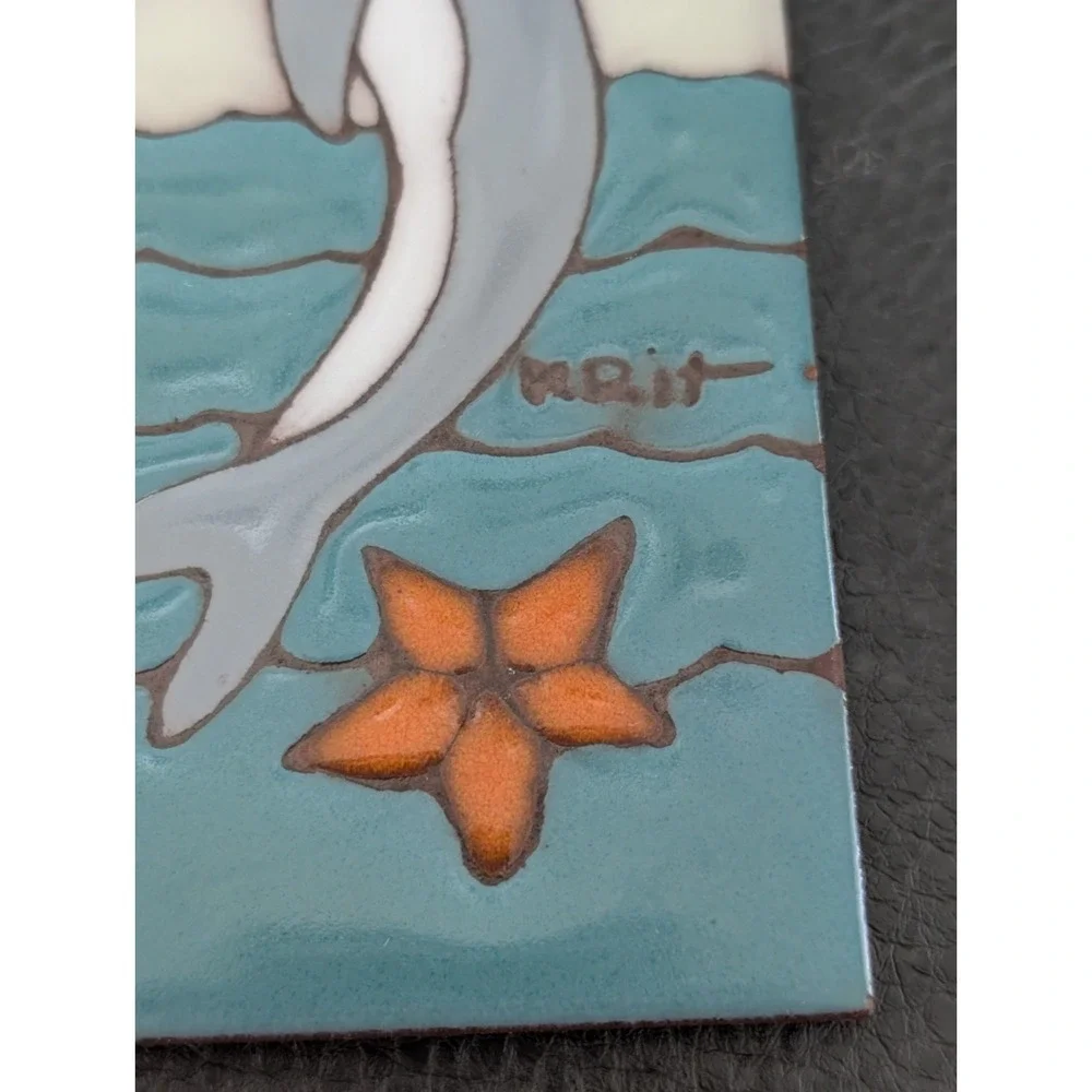 Vintage 90s EARTHTONES Celestial Trivet Tile Decor Mystic Moon Sun 6
